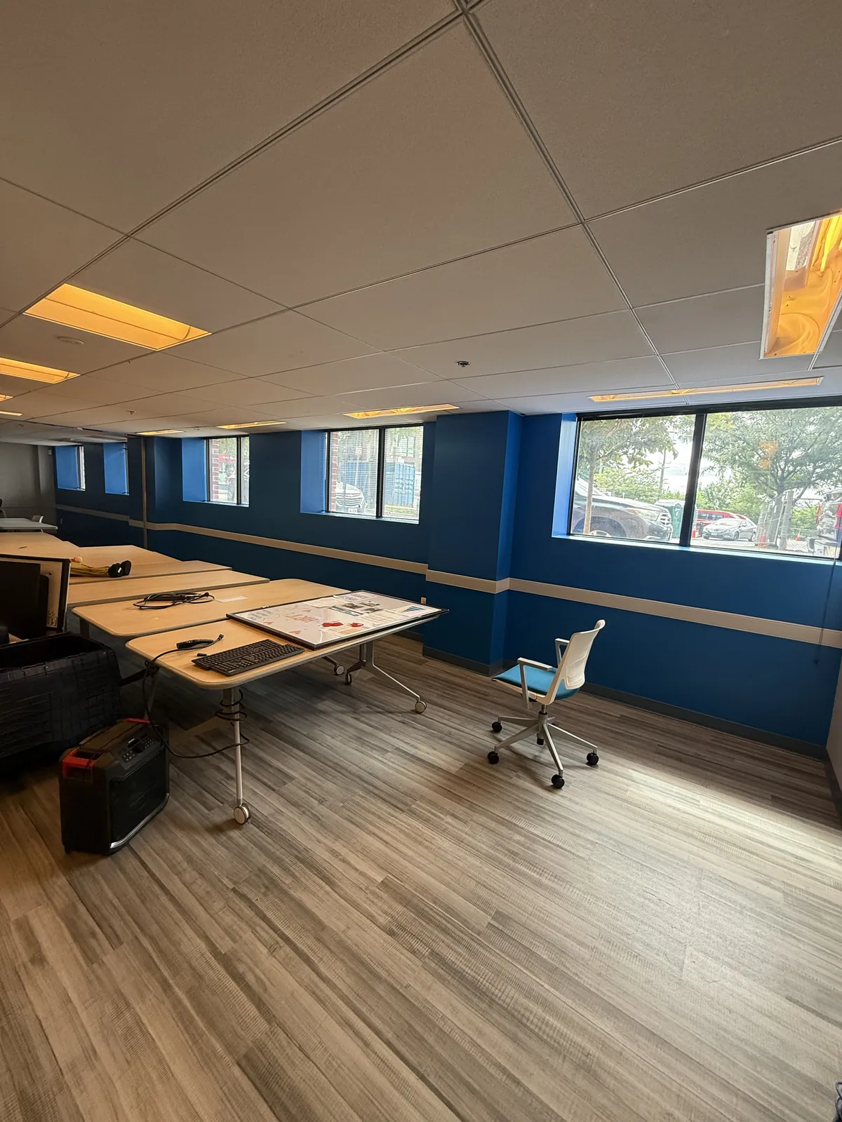 Completed commercial workplace interior